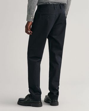 GANT Chinohose REGULAR TWILL CHINOS Regumit gefütterten Seitentaschen - Blau