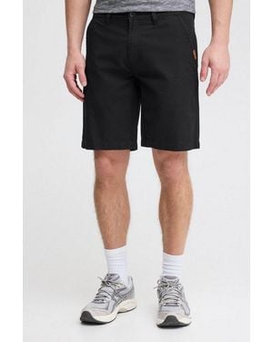 Solid Chinoshorts Sdthement Kurze Hose Mit Zwei Verdeckten Gesäßtaschen - Schwarz