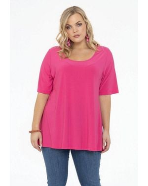 Yoek Tunika Damen T-Shirt Große Größen - Pink
