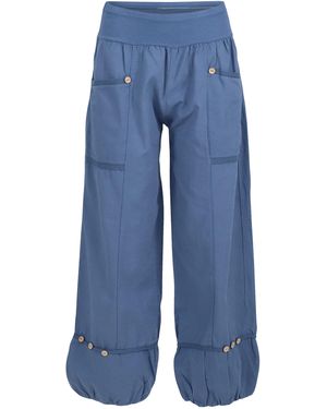 malito more than fashion Leinenhose 1576 lange bequeme Freizeithose - Blau