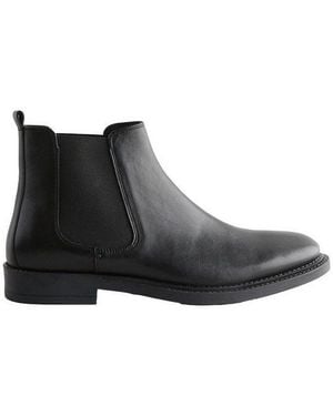 Next Elegante Chelsea-Stiefel Aus Leder Stiefel - Schwarz