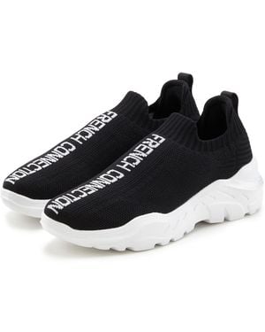 French Connection Slipper, Halbschuh, Freizeitschuh, Slip-On-, Sneaker zum Reinschlüpfen VEGAN - Schwarz