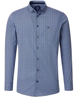 Redmond Langarmhemd 251075111 comfort fitButton-Down - Blau