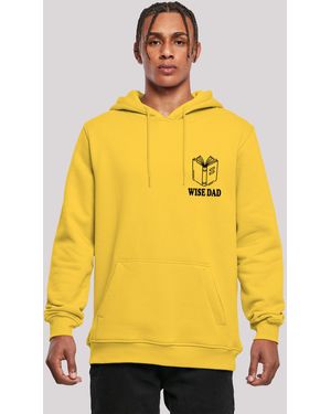 F4NT4STIC Kapuzenpullover Wise Dad Lustiges Vatertagsmotiv für schlaue Väter Premium Qualität - Gelb