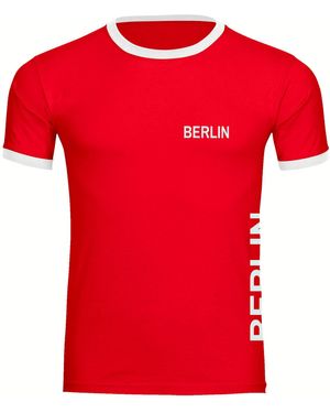 multifanshop T-Shirt Kontrast Berlin rot