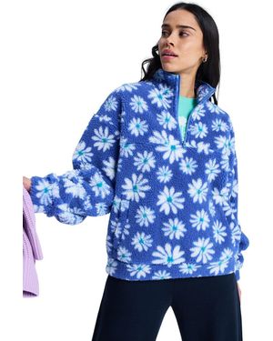 Roxy Fleecepullover Jive Talking Bonded - Blau