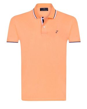 Jacey Quinn Poloshirt Polo Shirt Short Sleeve - Orange