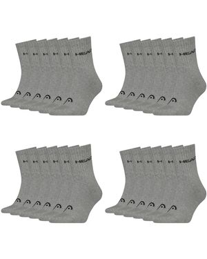 Head Sportsocken Short Crew Socken (12-Paar) mit Logo - Grau