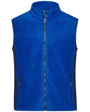 James & Nicholson Fleeceweste Strapazierfähige Herren Fleeceweste Im Materialmix Jn856 Mit Flexiblen Softshell-Einsätzen - Blau