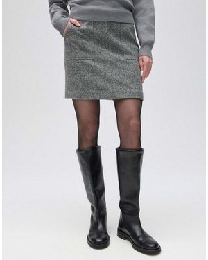 Opus Minirock Ravenna Horizon Aus Sweatware Mit Weichem Griff Gerade Mini-Silhouette Aus Weicher Sweatware Mit Cargotaschen - Grau