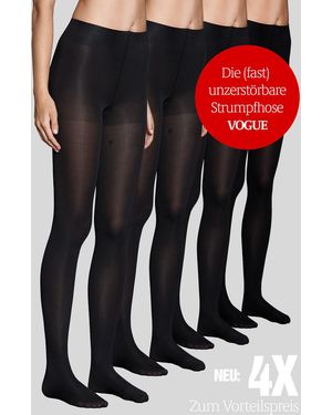 Bataillon Belette Strumpfhose 80Den (4er Pack) blickdicht & extrem reißfest in Schwarz