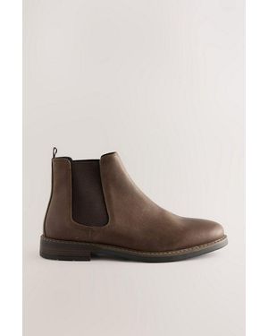 Next Chelsea-Stiefel Aus Gewachstem Leder Chelseaboots - Braun