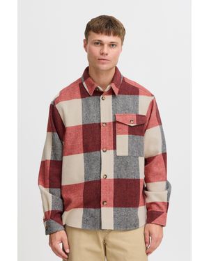 Solid Hemdjacke SDMANHEIM modische Übergangsjacke - Rot