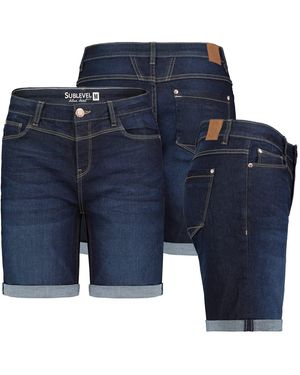 Sublevel Bermudas Jeans Bermuda Kurze Hose Shorts Short Stretch Denim - Blau