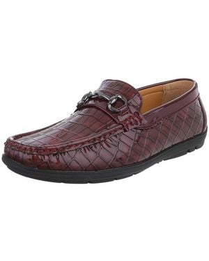 CoolWalk Eleganter Mokassin Mit Kroko-Prägung Für Herren Slipper (90112438) Flach Slipper - Braun
