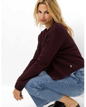 Brax Strickjacke Style Ann Cardigan Aus Reiner Baumwolle - Rot