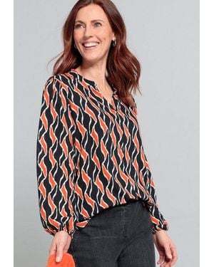 Bianca Druckbluse Adina Mit Grafischem Allover-Print - Schwarz