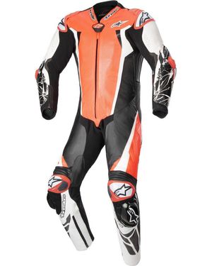 Alpinestars Motorradkombi Absolute V2 1-Teiler Motorrad Lederkombi Atmungsaktiv protektoren - Schwarz