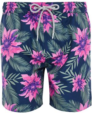 Threadbare Badehose THBKatana (1-St) mit sommerlichem Print - Blau