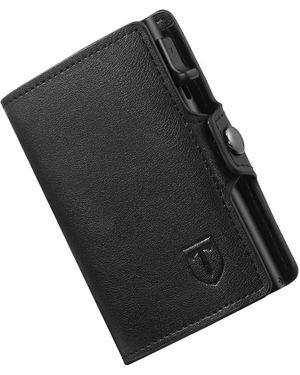 TEEHON Geldbörse Intelligente RFID-Schutz Geldbörse, Kompakt, Mehrfachkartenfächer - Schwarz