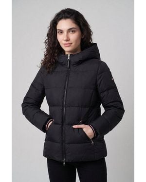 Tommy Hilfiger Steppjacke Down Branded Fitted Jacket Kunstfaser - Schwarz