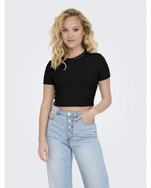 ONLY Kurzarmshirt Onlbetty S/S O-Neck Short Top Cc Jrs Softe Jerseyqualität - Schwarz