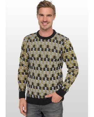 Rusty Neal Strickpullover mit schöner Musterung - Grau