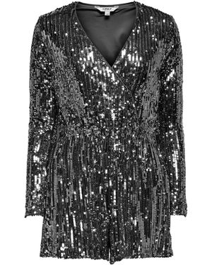 ONLY Jumpsuit ONLAMABEL LS SEQUINS PLAYSUIT WVN - Schwarz