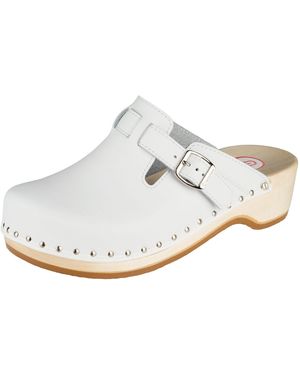 Berkemann Erwachsene Holz Riemen-Toeffler Clogs Le Clog - Weiß