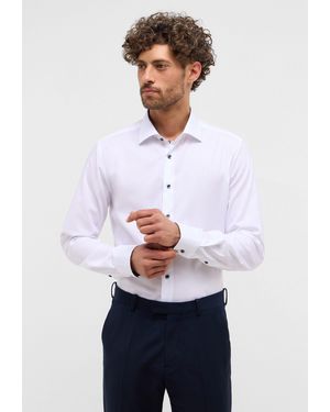 Eterna Langarmhemd SLIM FIT NON IRON (bügelfrei) - Weiß
