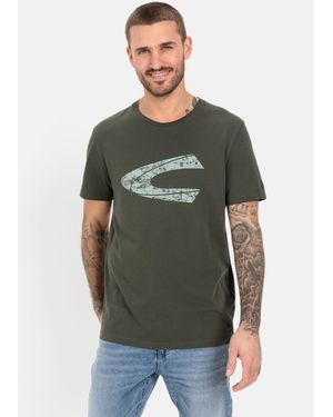 Camel Active Print-Shirt aus nachhaltigem Organic Cotton - Grün