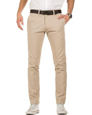 Yazubi Chinohose M192 mit Gürtel - Natur