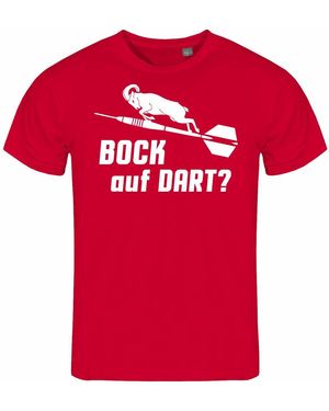deinshirt Print- T-Shirt Bock auf Dart Funshirt mit Motiv - Rot