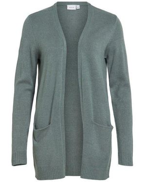 Vila Cardigan Viril Open L/S Knit Cardigan - Blau