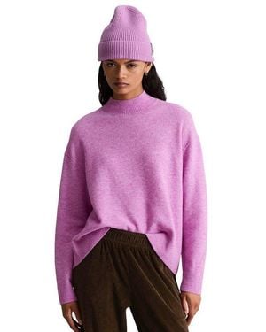Marc O' Polo Strickpullover Regular Fit Aus Softem Schurwolle-Mix, Rundhals - Lila