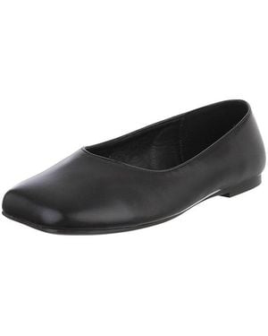 Ital-Design Damen Ballerina Slip-On Flach Schlicht Elegant Slipper (92269076) Blockabsatz Klassische Ballerinas - Schwarz