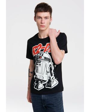 Logoshirt T-Shirt R2-D2 mit coolem Frontmotiv - Schwarz