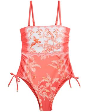 Ted Baker Bauchformender Bandeau-Badeanzug (1-St) - Rot
