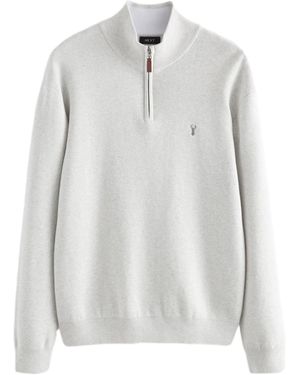 Next Regular Fit Premium-Troyer aus 100 % Baumwolle (1-tlg) - Weiß