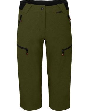 Bergson Outdoorhose PORI Capri 3/4 Wanderhose, robust, elastisch, Normalgrößen, dunkel grün