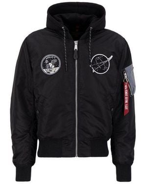 Alpha Industries Bomberjacke Ma-1 Vf Hood Dark Side - Schwarz