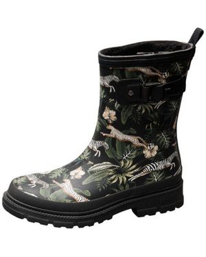 Verbenas Lina Fur Smooth Selva Gummistiefel Regenstiefelette, Rainboots - Schwarz
