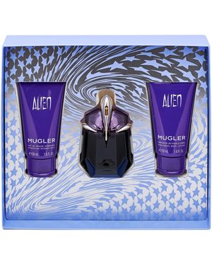 Mugler Eau de Parfum ALIEN, 3-tlg., Geschenkset: EDP 30ml + Bodylotion + Showergel 50ml - Blau
