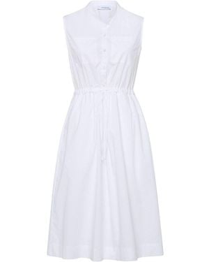 Rossana Diva Midikleid mit Tunnelzug - Weiß
