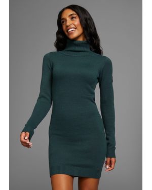 Kangaroos Strickkleid mit Rollkragen - Grau