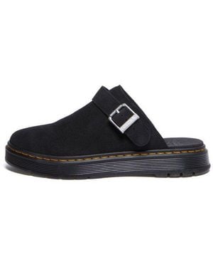 Dr. Martens Brookline Mule Bronx Suede Sandale - Schwarz