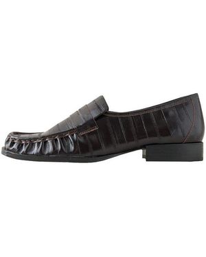 Next Forever Comfort Loafer Aus Leder Mit Raffung Loafer - Schwarz