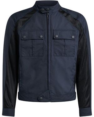 Belstaff Motorradjacke Temple Motorrad Textiljacke robust reißverschluss - Blau