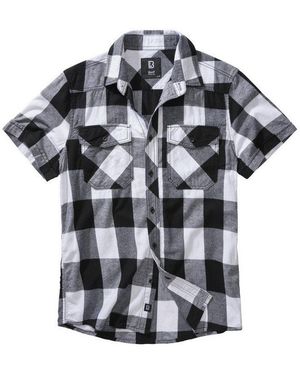 BRANDIT Karohemd Herren Checkshirt Halfsleeve (1-Tlg) - Schwarz