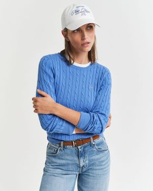 GANT Rundhalspullover - Blau